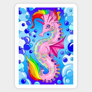 Rainbow seahorse Sticker